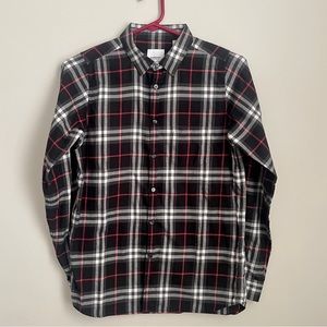 Burberry boys button down plaid size 14Y